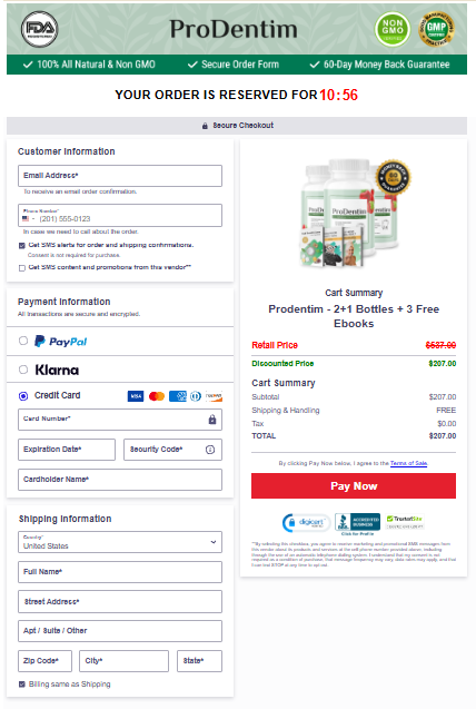 ProDentim order page